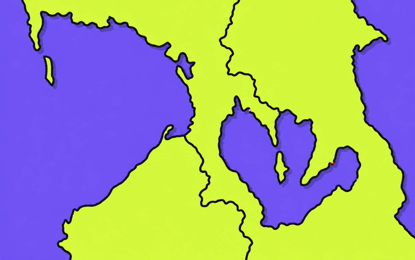 Mapa gráfico de Gran Manila, Manila Bay, Rizal y Laguna de Bay